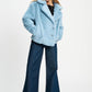 POM Amsterdam Coats JAS - Fur Misty Blue