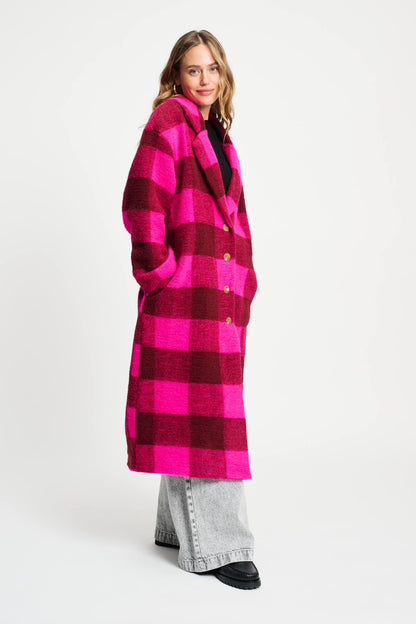 POM Amsterdam Coats Pink / 34 JAS - Check Plum Pink