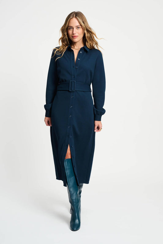 POM Amsterdam Dresses Blue / 34 DRESS - Demi Eternal Blue