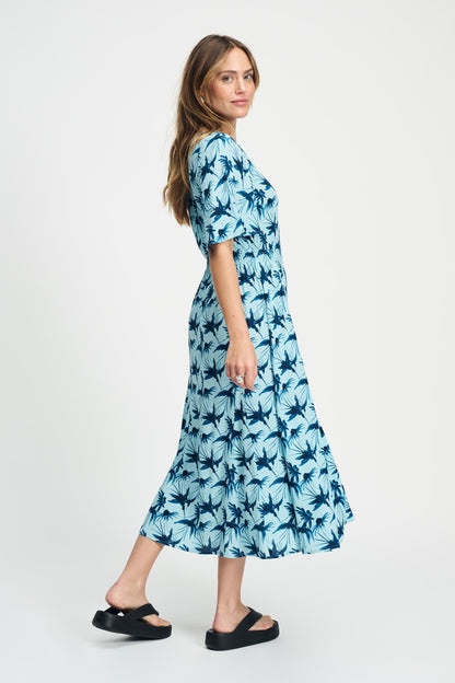 POM Amsterdam Dresses Blue / 34 JURK - Artisan Blue