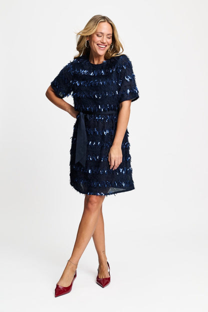 POM Amsterdam Dresses Blue / 34 JURK - Inez Eternal Blue
