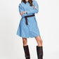 POM Amsterdam Dresses DRESS - Indy Check Sapphire Blue