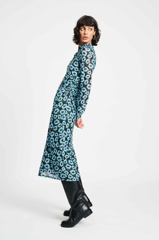 POM Amsterdam Dresses Dress - Wild Flowers Blue