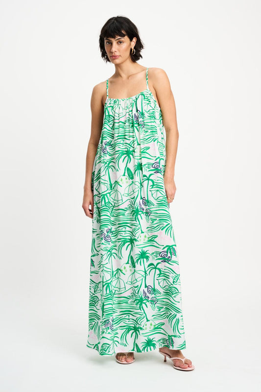 POM Amsterdam Dresses Green / 34 JURK - Beach Vibes