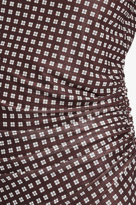 POM Amsterdam Dresses JURK - Amber Check Brown