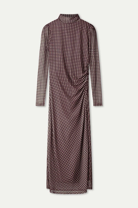 POM Amsterdam Dresses JURK - Amber Check Brown