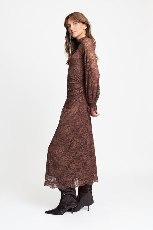 POM Amsterdam Dresses JURK - Anna Chocolate Brown
