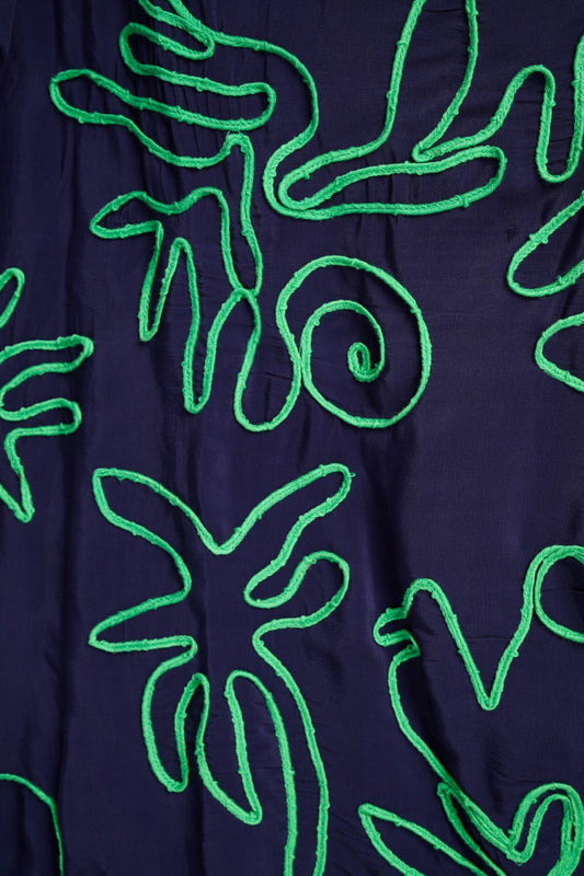 POM Amsterdam Dresses JURK - Beach Vibes Tape Night Blue