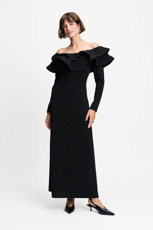 POM Amsterdam Dresses JURK - Bibi Shimmer Black