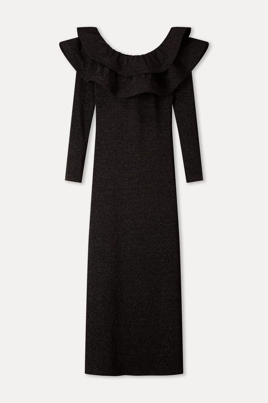 POM Amsterdam Dresses JURK - Bibi Shimmer Black