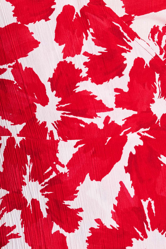 POM Amsterdam Dresses JURK - Crinkle Bubble Bloom Red