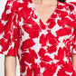 POM Amsterdam Dresses JURK - Crinkle Bubble Bloom Red
