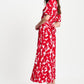 POM Amsterdam Dresses JURK - Crinkle Bubble Bloom Red