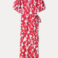 POM Amsterdam Dresses JURK - Crinkle Bubble Bloom Red