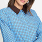 POM Amsterdam Dresses JURK - Indy Check Sapphire Blue