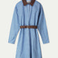 POM Amsterdam Dresses JURK - Indy Check Sapphire Blue