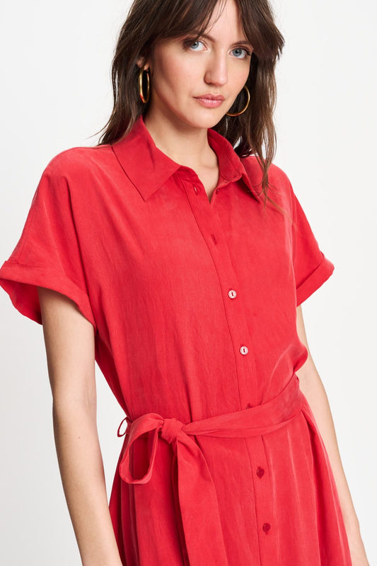 POM Amsterdam Dresses JURK - Luna Bloom Red