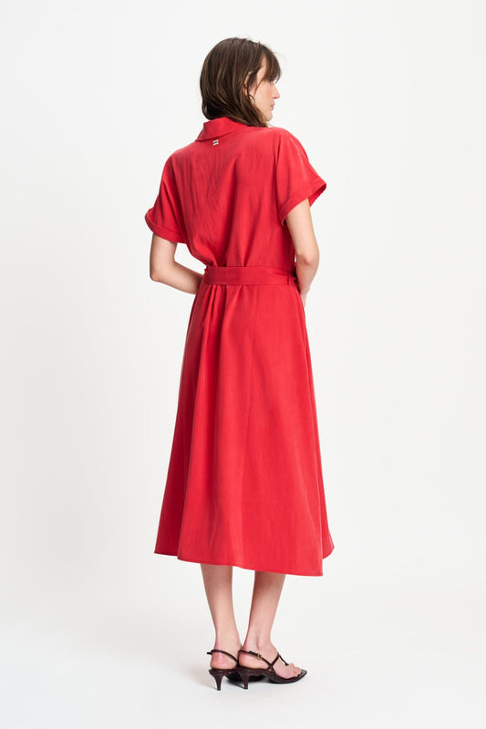 POM Amsterdam Dresses JURK - Luna Bloom Red