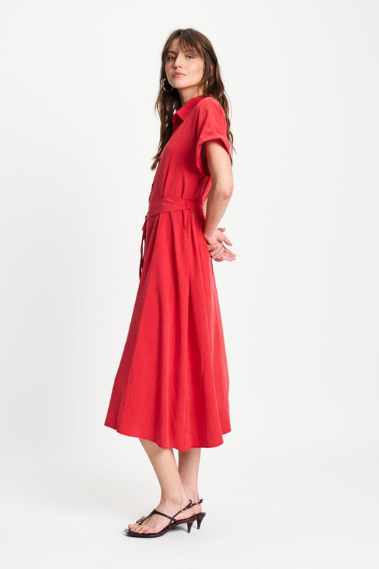POM Amsterdam Dresses JURK - Luna Bloom Red