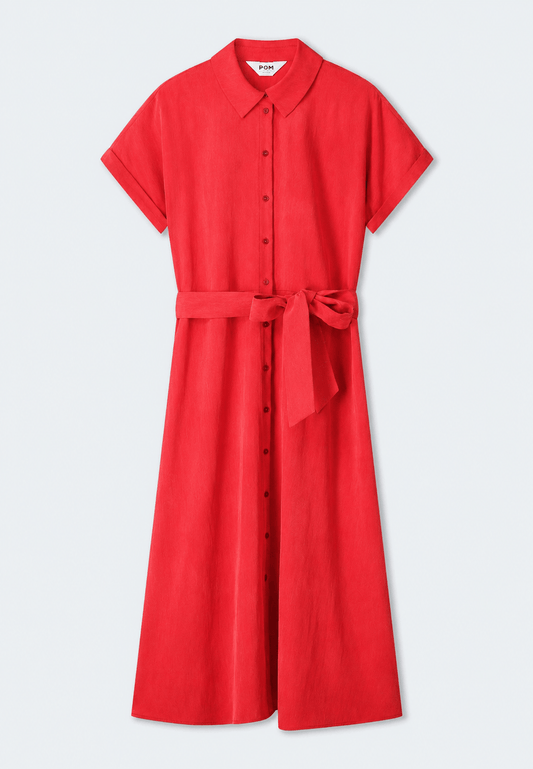 POM Amsterdam Dresses JURK - Luna Bloom Red