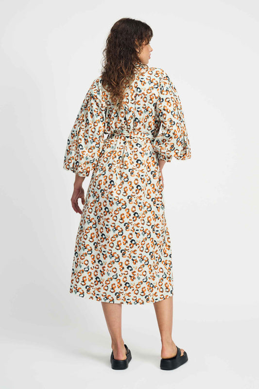 POM Amsterdam Dresses JURK - Poplin Leopard Lush