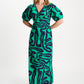 POM Amsterdam Dresses JURK - Poplin Waves Green
