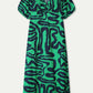 POM Amsterdam Dresses JURK - Poplin Waves Green