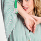 POM Amsterdam Dresses JURK - Seersucker Green Pink