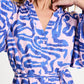 POM Amsterdam Dresses JURK - Waves Pink Linen