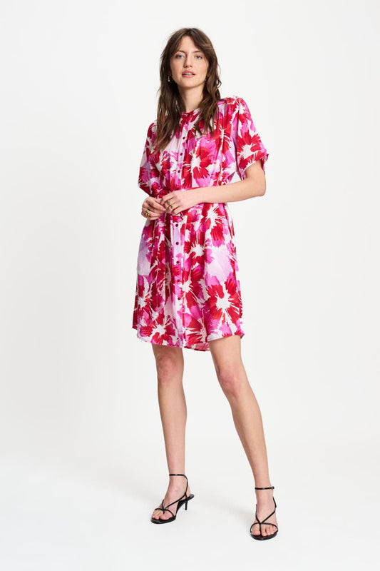 POM Amsterdam Dresses Multi colour / 34 JURK - Bubble Bloom Lavender