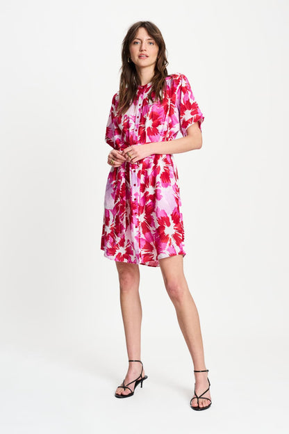 POM Amsterdam Dresses Multi colour / 34 JURK - Bubble Bloom Lavender
