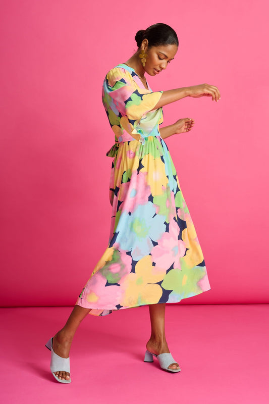 POM Amsterdam Dresses Multi colour / 34 JURK - Cherry Blossom