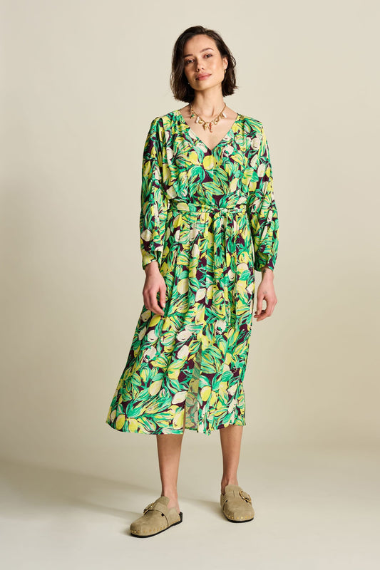 POM Amsterdam Dresses Multi colour / 34 JURK - Lemon Tree Crinkle