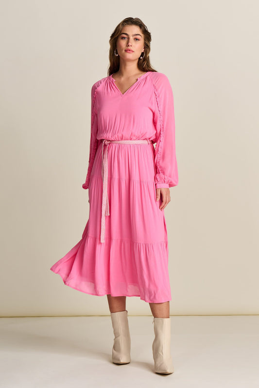 POM Amsterdam Dresses Pink / 34 JURK - Georgie Blooming Pink
