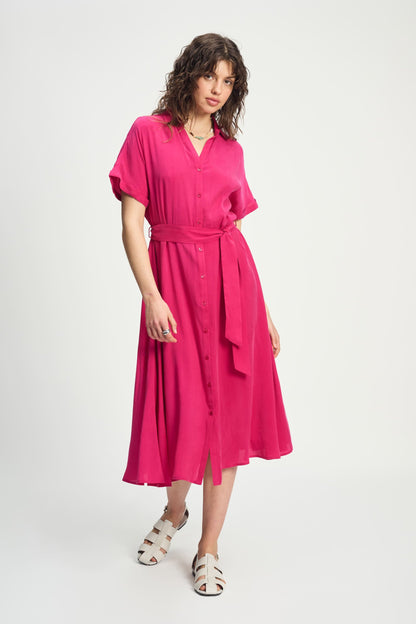 POM Amsterdam Dresses Pink / 34 JURK  - Lynn Fuchsia