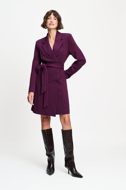 POM Amsterdam Dresses Purple / 34 JURK - Dani Dark Plum