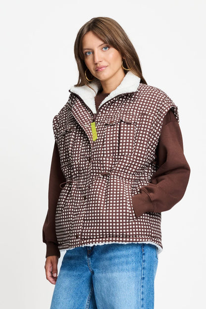 POM Amsterdam Gilets Brown / 34 GILET - Glen Brown Check