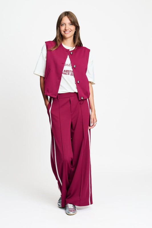 POM Amsterdam Gilets GILET - Gaya Burgundy Red