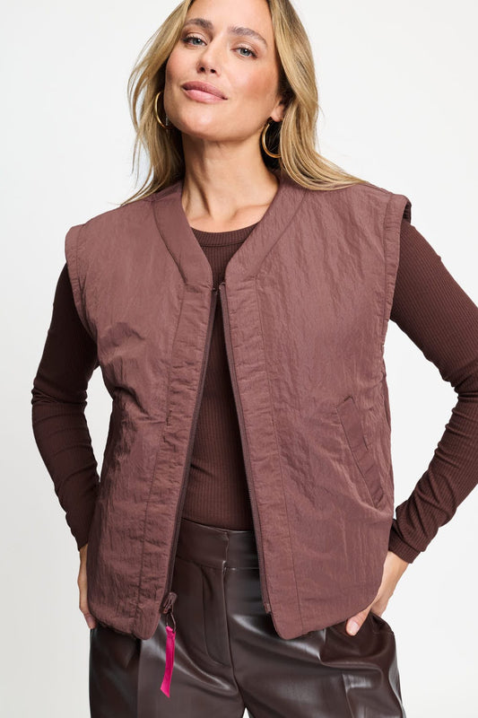 POM Amsterdam Gilets GILET - Gigi Chocolate Brown