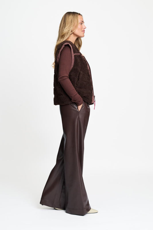 POM Amsterdam Gilets GILET - Gigi Chocolate Brown