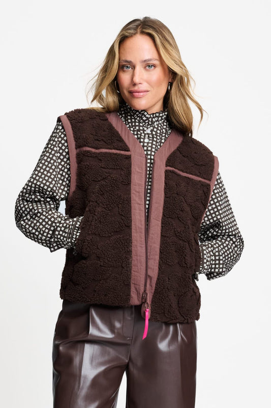 POM Amsterdam Gilets GILET - Gigi Chocolate Brown