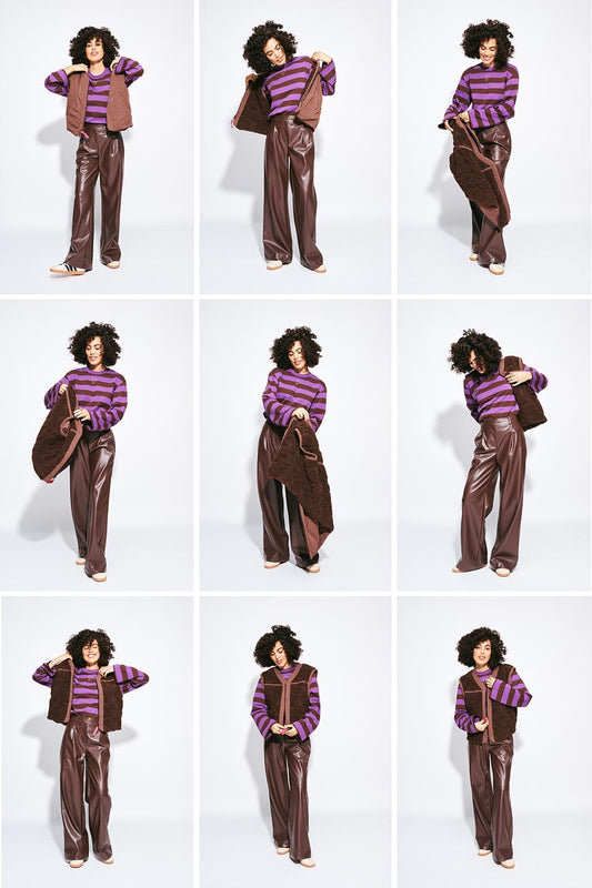POM Amsterdam Gilets GILET - Gigi Chocolate Brown