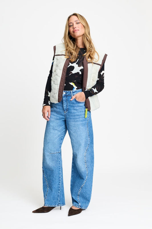 POM Amsterdam Gilets GILET - Gigi Ecru