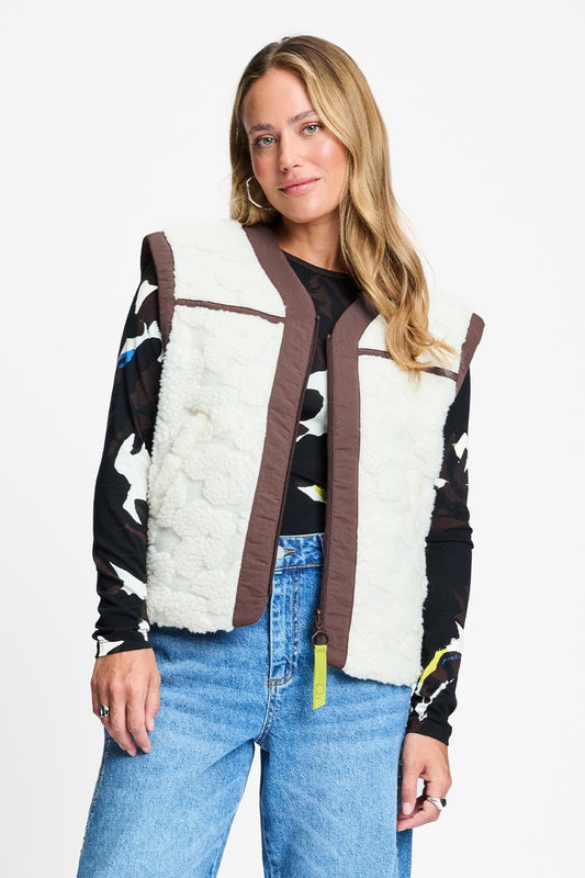 POM Amsterdam Gilets GILET - Gigi Ecru