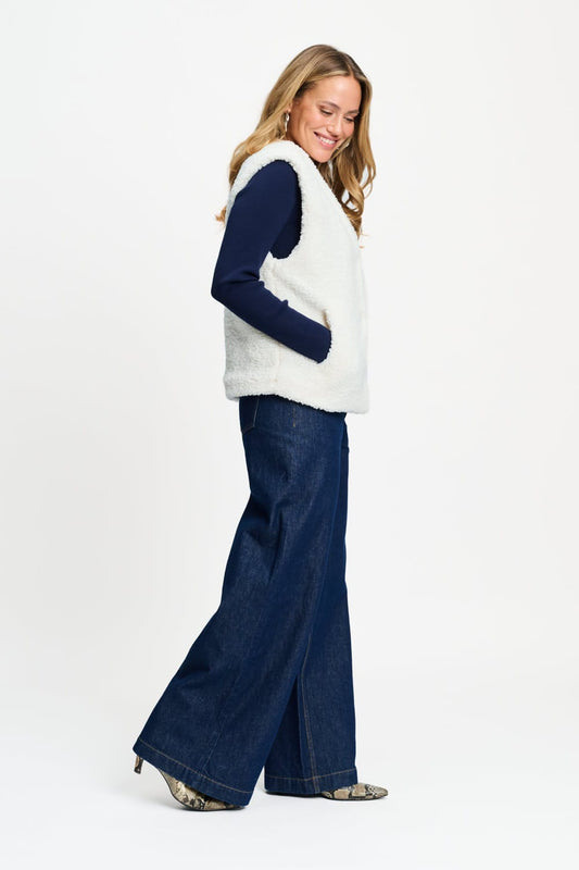 POM Amsterdam Gilets GILET - Gina Ecru
