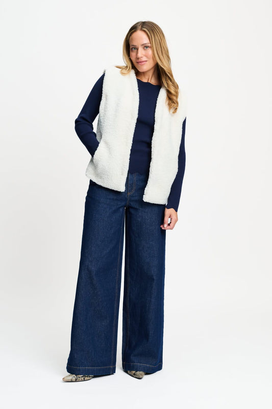 POM Amsterdam Gilets GILET - Gina Ecru