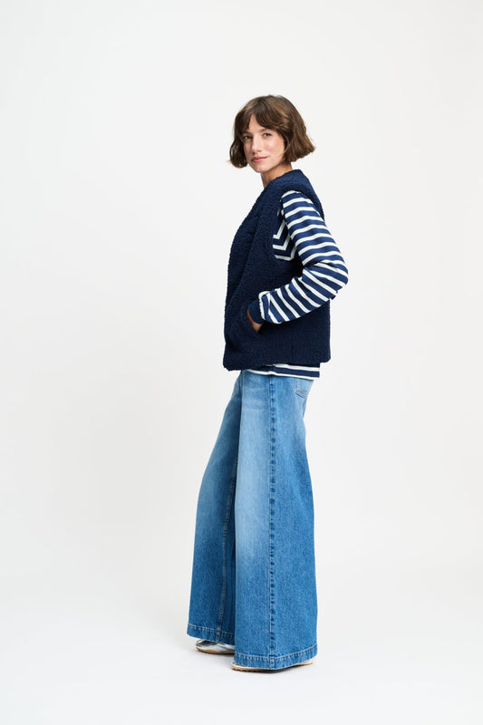 POM Amsterdam Gilets GILET - Gina Eternal Blue