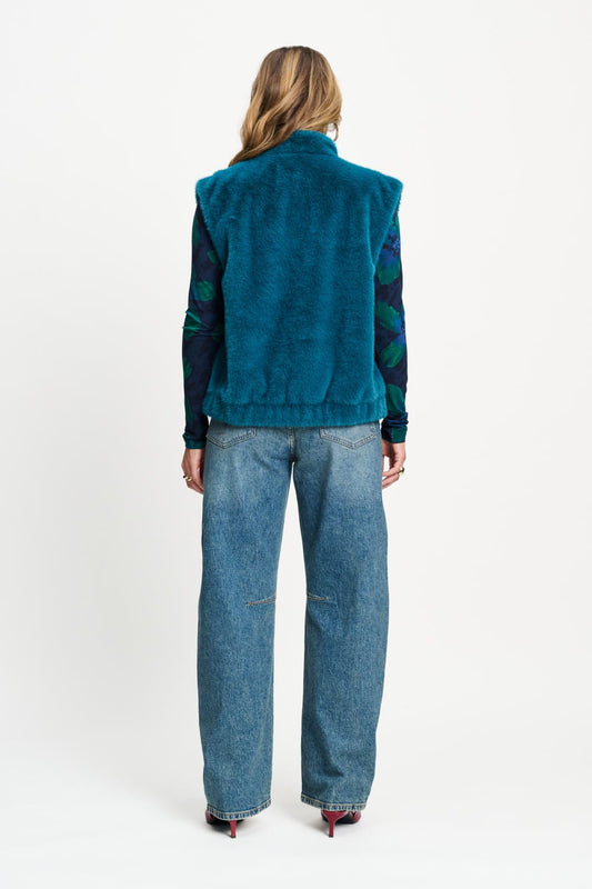 POM Amsterdam Gilets GILET - Ginny Teal Green