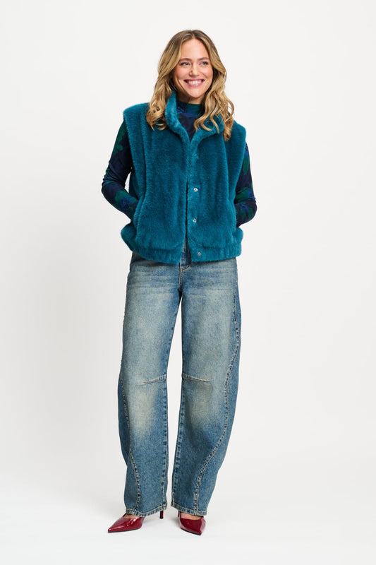 POM Amsterdam Gilets GILET - Ginny Teal Green