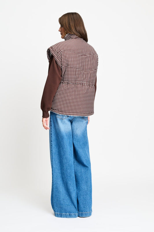 POM Amsterdam Gilets GILET - Glen Brown Check